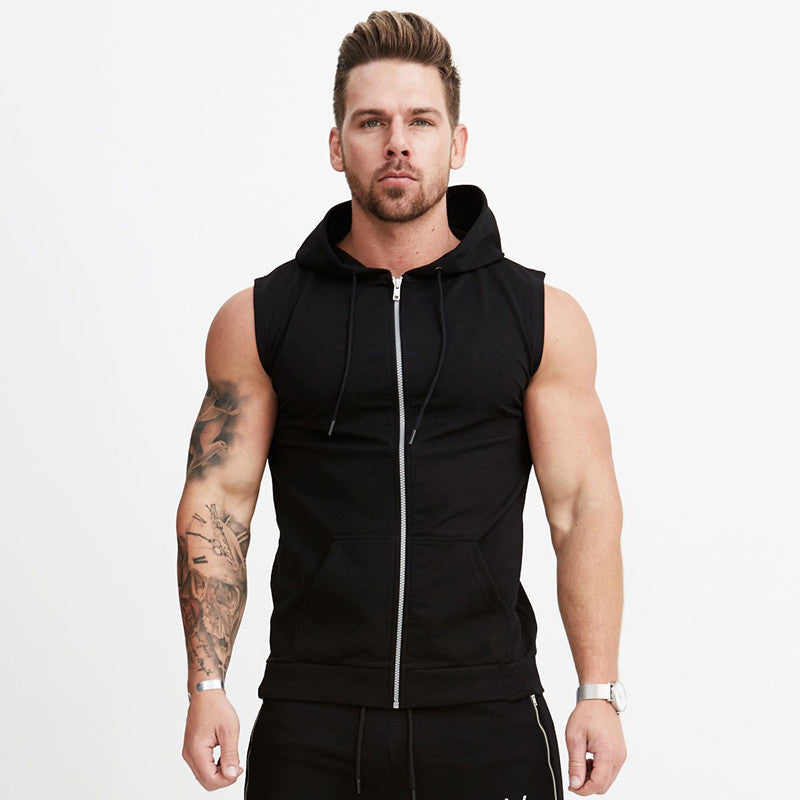OPTIMIZE_BACKUP_PRODUCT_Stylish Men's Sport and Fitness Vest in Black & Gray The Fitness Bomb
